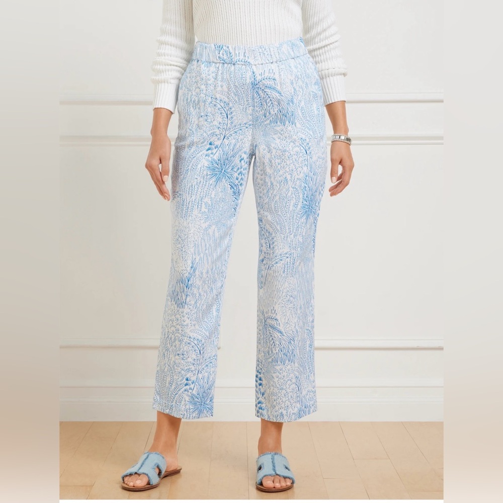 Talbots Woman’s Cropped Pants Blissful Meadow Size Small Petite Lightweight